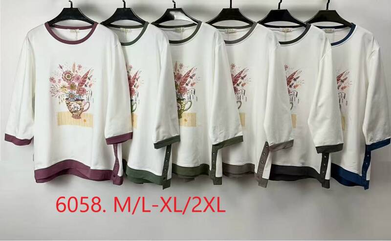 Bluzki damskie Roz M/L-XL-2XL, Mix Kolor Paczka 12 szt